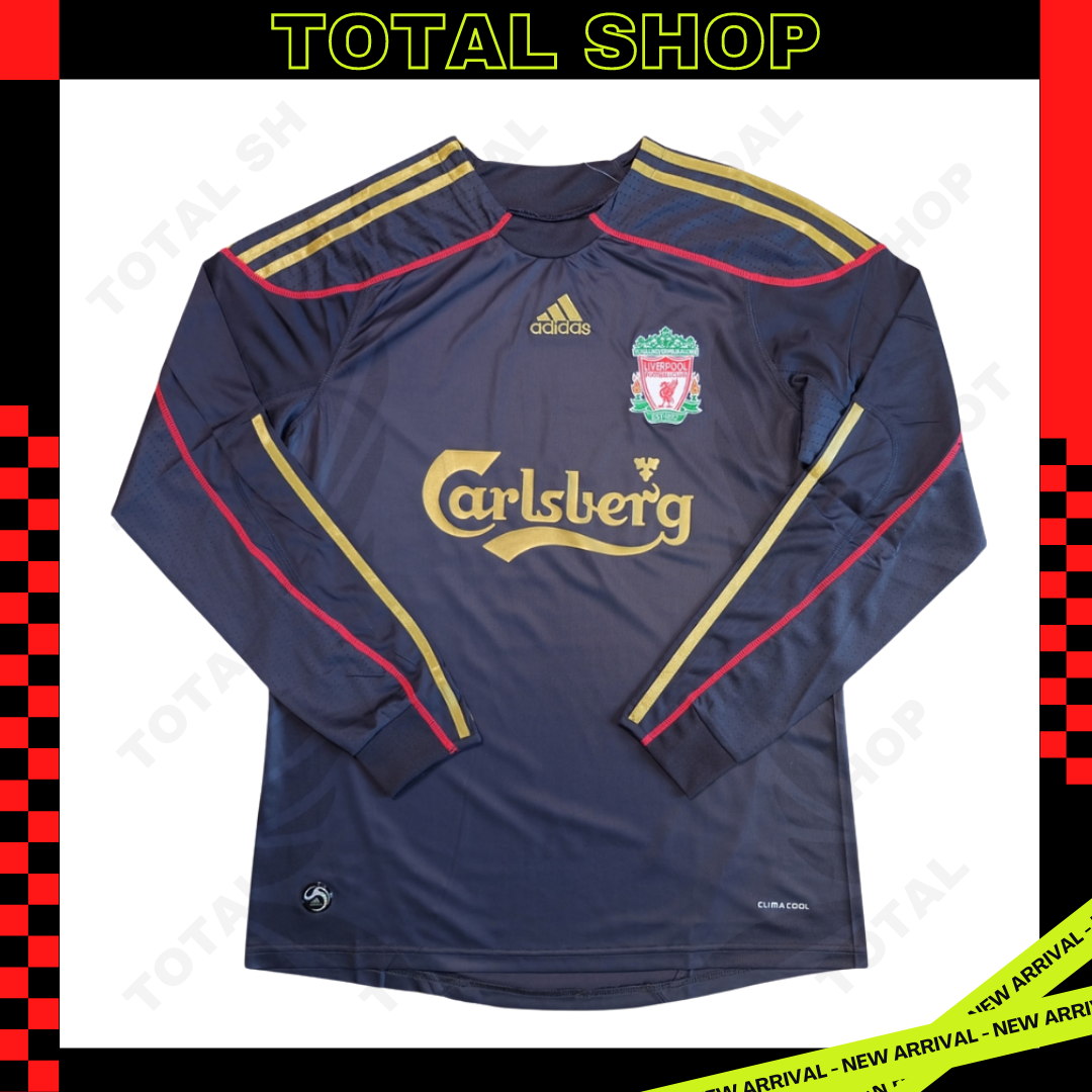 Liverpool 2009/10 Third Jersey เสื้อบอลย้อนยุคแขนยาว เสื้อแขนยาวลิเวอร์พูลย้อนยุค