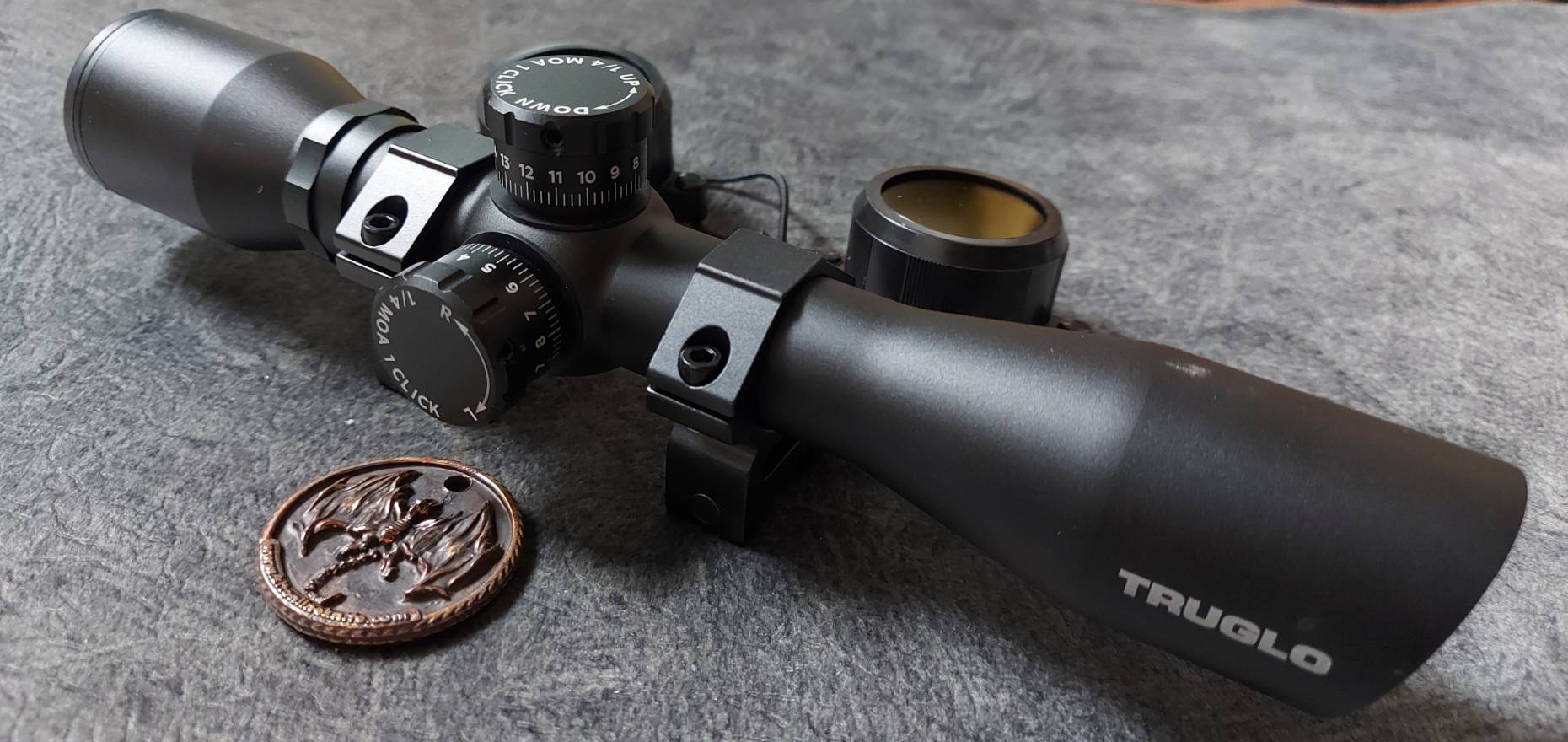 SCP TAC 4X32 W/RINGS BLK