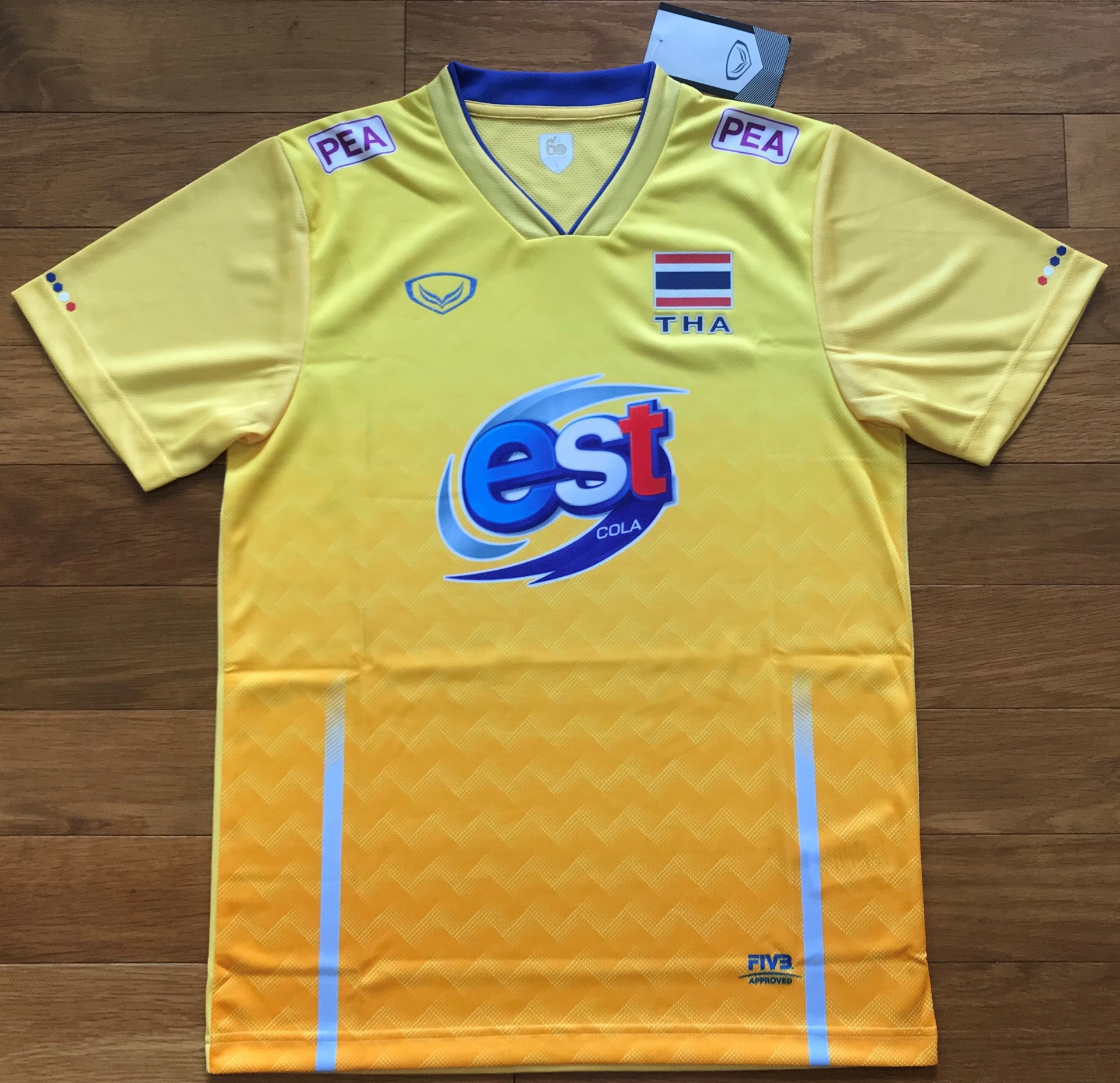 เสื้อวอลเลย์บอล ทีมชาติไทย ชุดที่ 3 ชุดลุยศึก FIVB เนชั่นส์ ลีก 2019 (เสื้อผู้ชาย) ใหม่ L-Size / THAILAND Volleyball Shirt Third Kit FIVB Nations League 2019 (Male) Jersey NEW L-Size