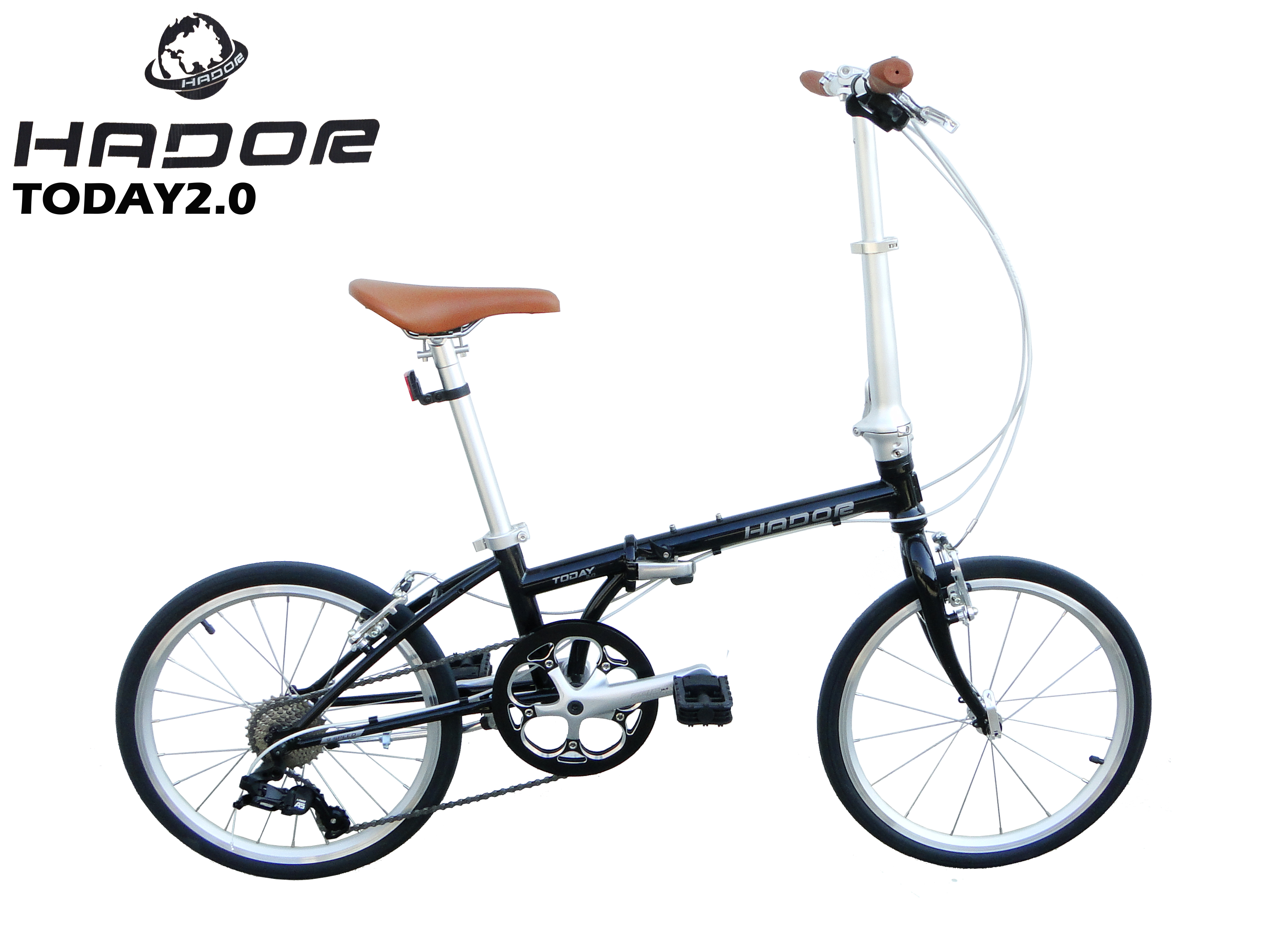 จักรยานพับได้ HADOR TODAY 2.0 Folding bike ล้อ 20" ชุดเกียร์ LT-Woo A5 9 สปีด เฟรม CHROMOLY