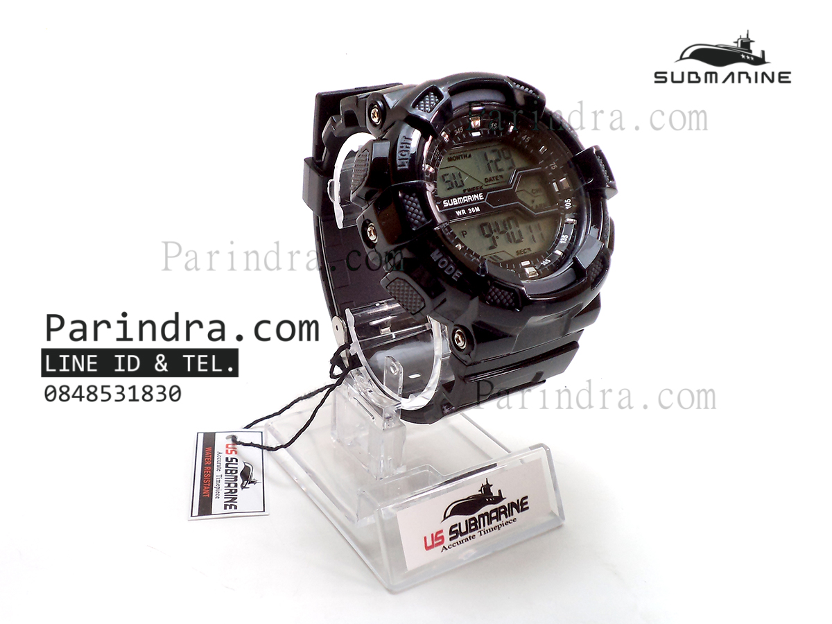 นาฬิกา US submarine รุ่น TP1311M ดำ-เทา พื้นเทา
