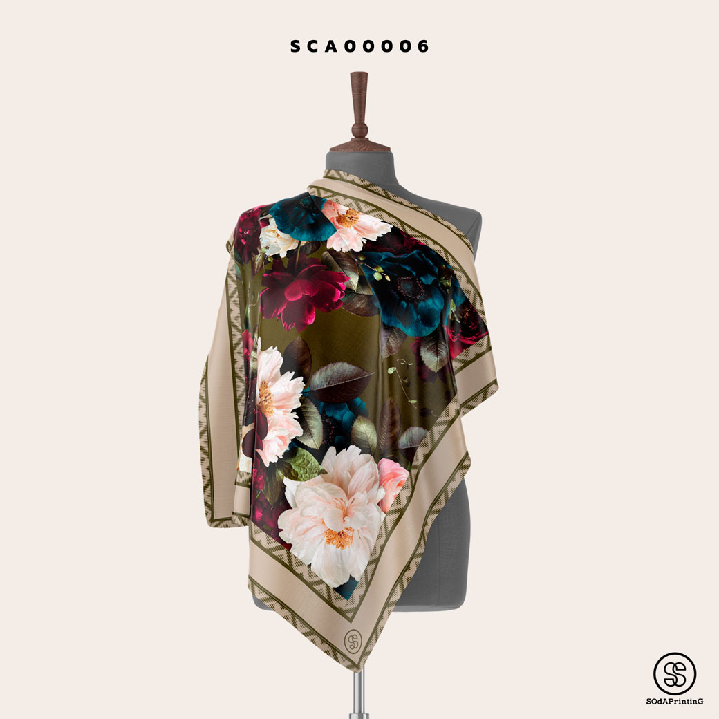 ผ้าพันคอพิมพ์ลาย Raspberry Collection รหัส SCA00006-SCA00007 #SOdAPrintinG