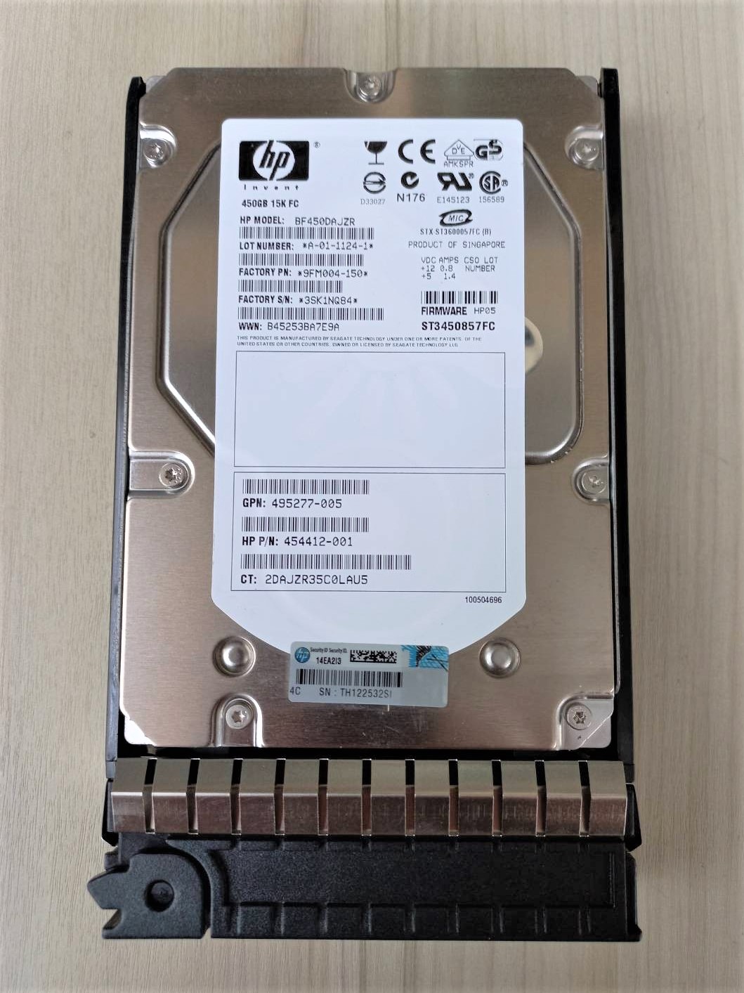 AG803A 454412-001 HP 450-GB 15K M6412 FATA. Refurbished; Warranty 12 Months.Shipping is included.