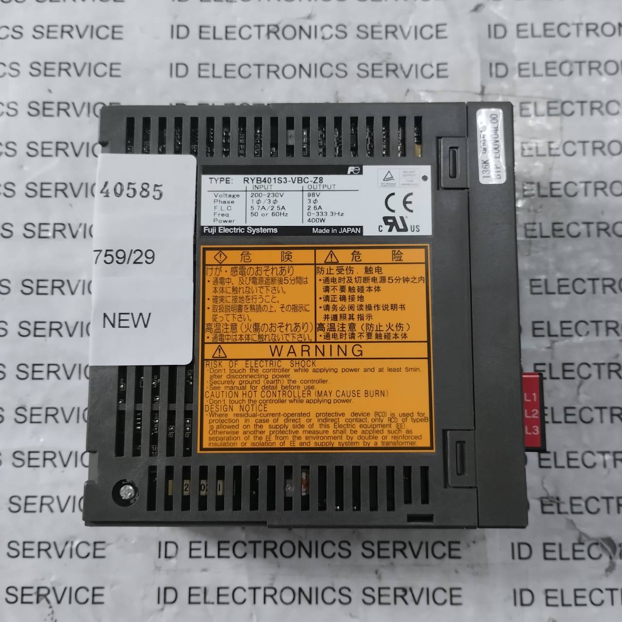 RYB401S3-VBC-Z8 SERVO DRIVE " FUJI "