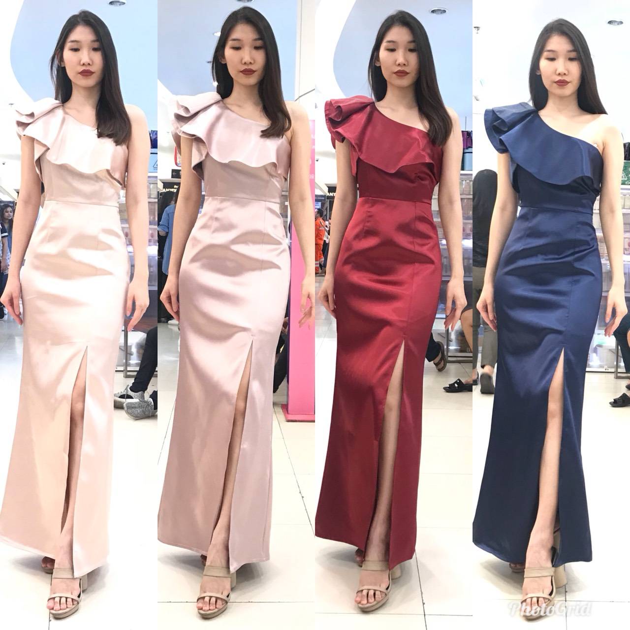 ชุดเพื่อนเจ้าสาว ชุดราตรียาว Dahlia - Ruffle shoulder & Mermaid skirt