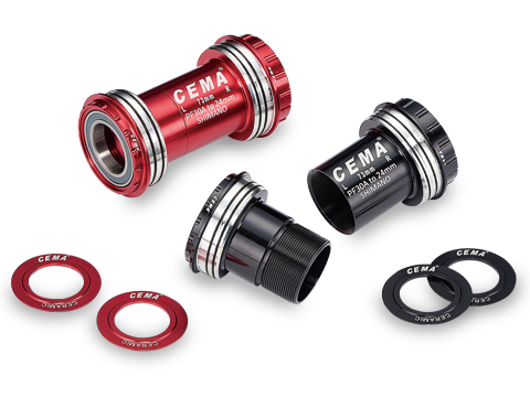 กะโหลก CEMA Ceramic BB Adapter Series-Interlock,SRC-BT-RBB3024BS สีดำ BB Right PF30 to 24
