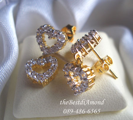 BE608===ต่างหูหัวใจเพราะเราคู่กัน===งานเหมือนจริงสุดๆๆ น่ารักมากๆๆฝังแบบจิกไข่ปลา ใส่ติดหู หรือ ใส่ทำงาน ออกงานได้สบายมากๆๆๆ ไม่ควรพลาดนะคะ