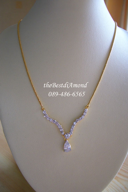 NL011+++สร้อยเพชรทรงปีกนก ตุ้งติ้งเพชรหยดน้ำ+ เรียบหรู เหมือนจริงมากๆๆๆ ใส่ได้ทุกงานเลย ไม่มีตกยุคเลย ใส่ได้สวยทุกโอกาส ไม่ว่าออกงาน ทำงาน shopping