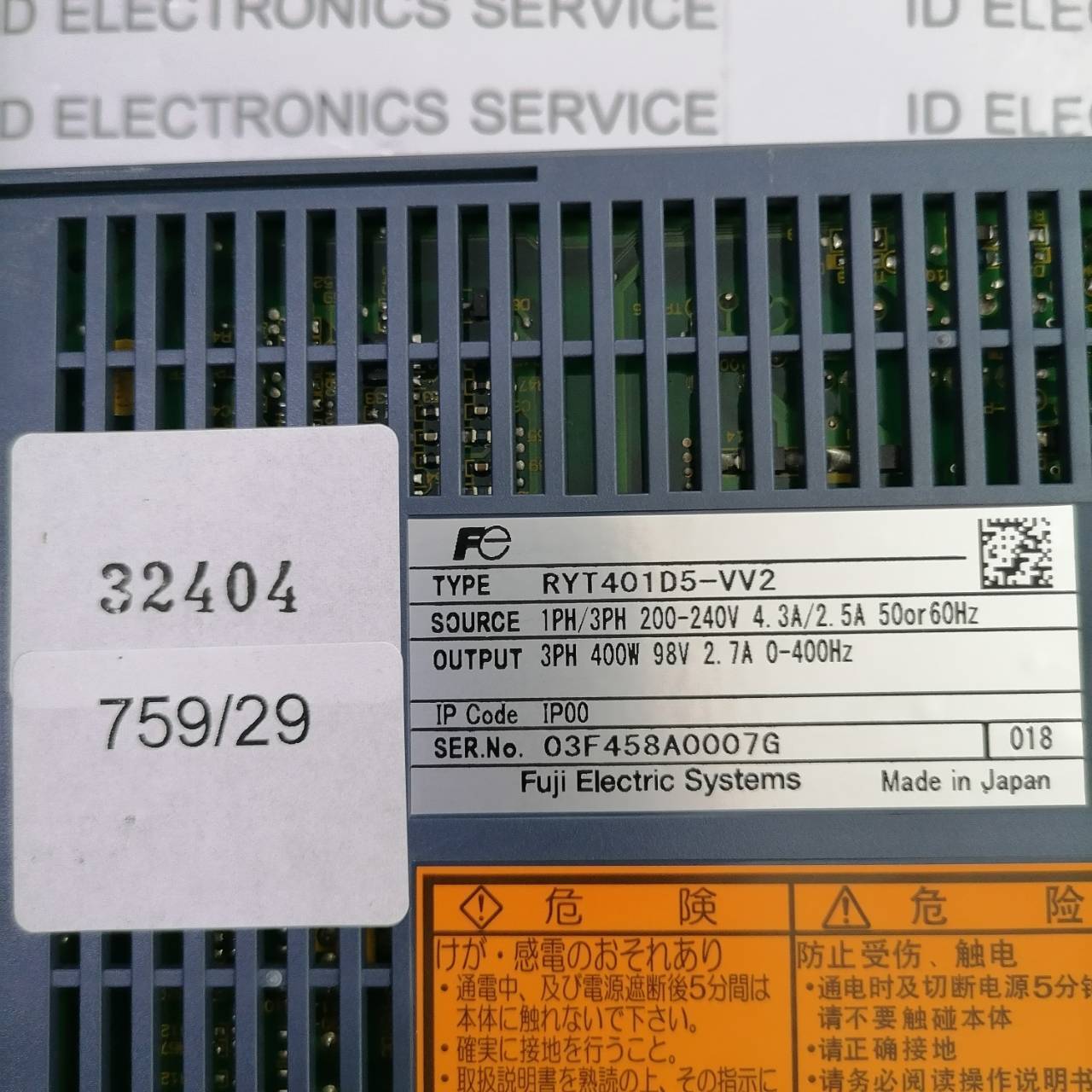 RYT401D5-VV2 SERVO DRIVE " FUJI "