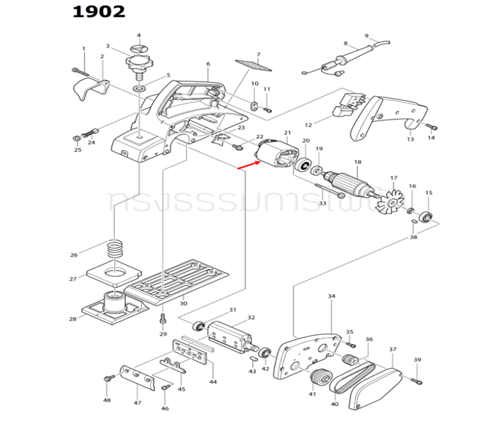 ฟิลคอยล์ กบไสไม้ไฟฟ้า Makita N1900B, 1902 (แท้) ##