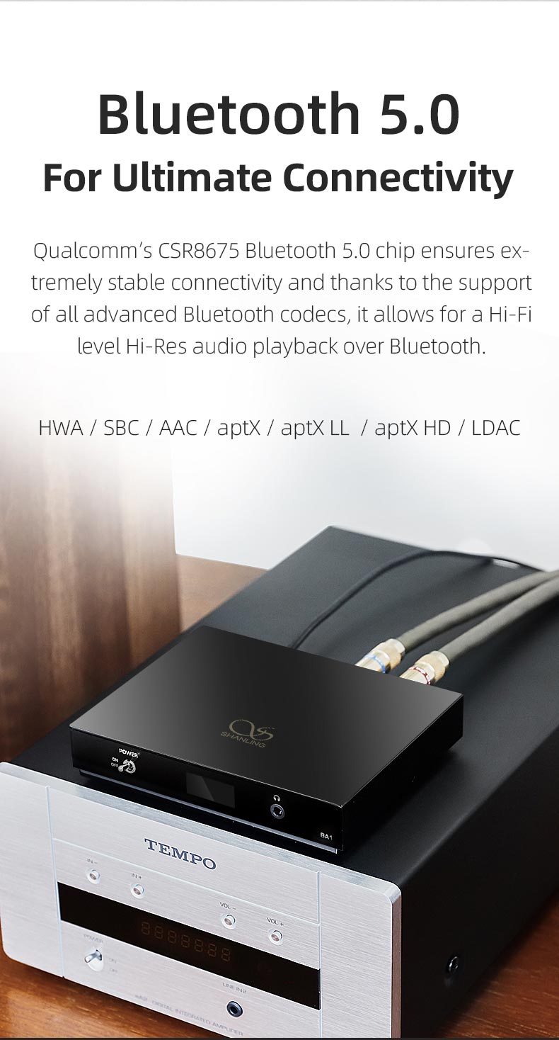 ขาย Shanling BA1 DAC/AMP ตัวรับสัญญาณ Bluetooth แบบตั้งโต๊ะ