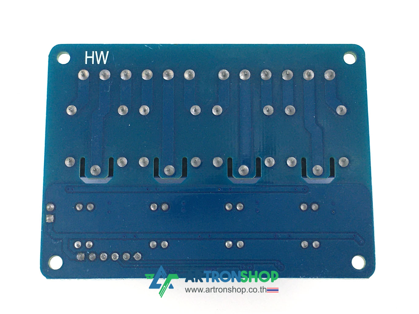 บอร์ดรีเลย์ 5V 4 ช่อง มีรูยึดน๊อต