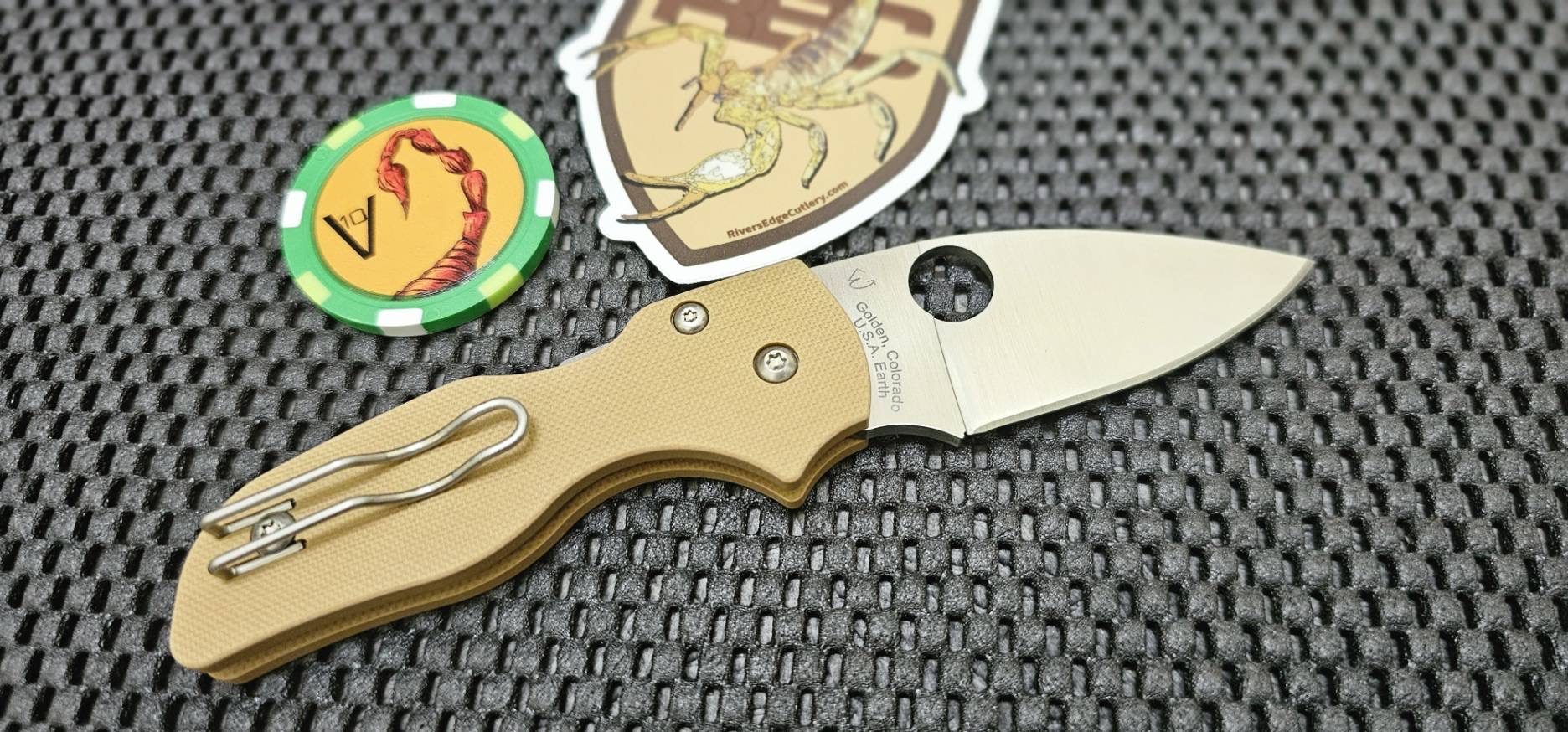 Spyderco REC EXCLUSIVE Lil' Native Coyote Brown G10, Satin 10V
