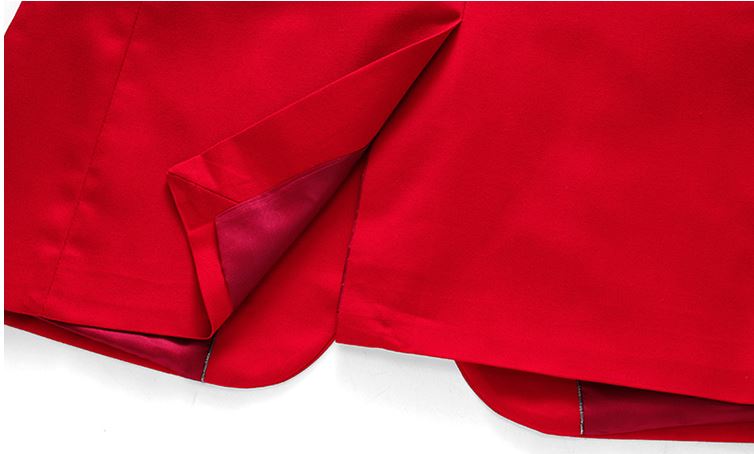 Pre-order ชุดสูทชาย สีแดง สไตล์เกาหลี พร้อมเสื้อกั๊ก