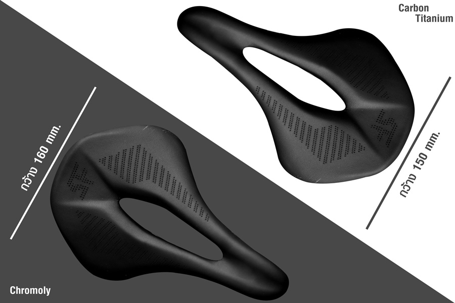 อานจักรยาน เบาะ S-FIGHT SG3 SADDLE หุ้มด้วยหนังเกรดพรีเมี่ยม ราง: chromoly Size: W. 160 x L 240 mm.