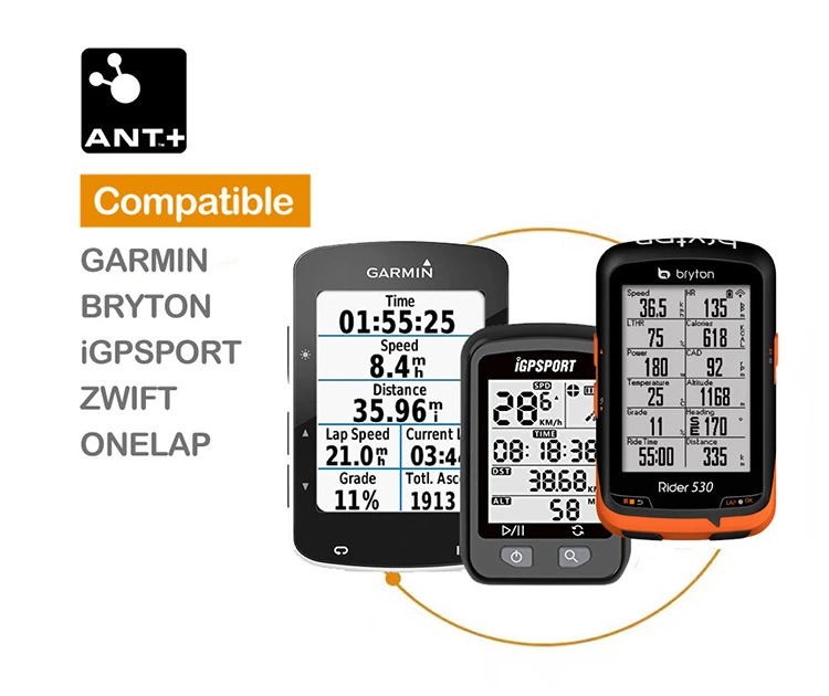 เซนเซอร์วัดความเร็ว/วัดรอบขา MAGENE S3+, COMBO SPEED/CADENCE SENSOR, เชื่อมต่อได้ทั้ง บลูทูทและ ANT+ ใช้แม่เหล็ก