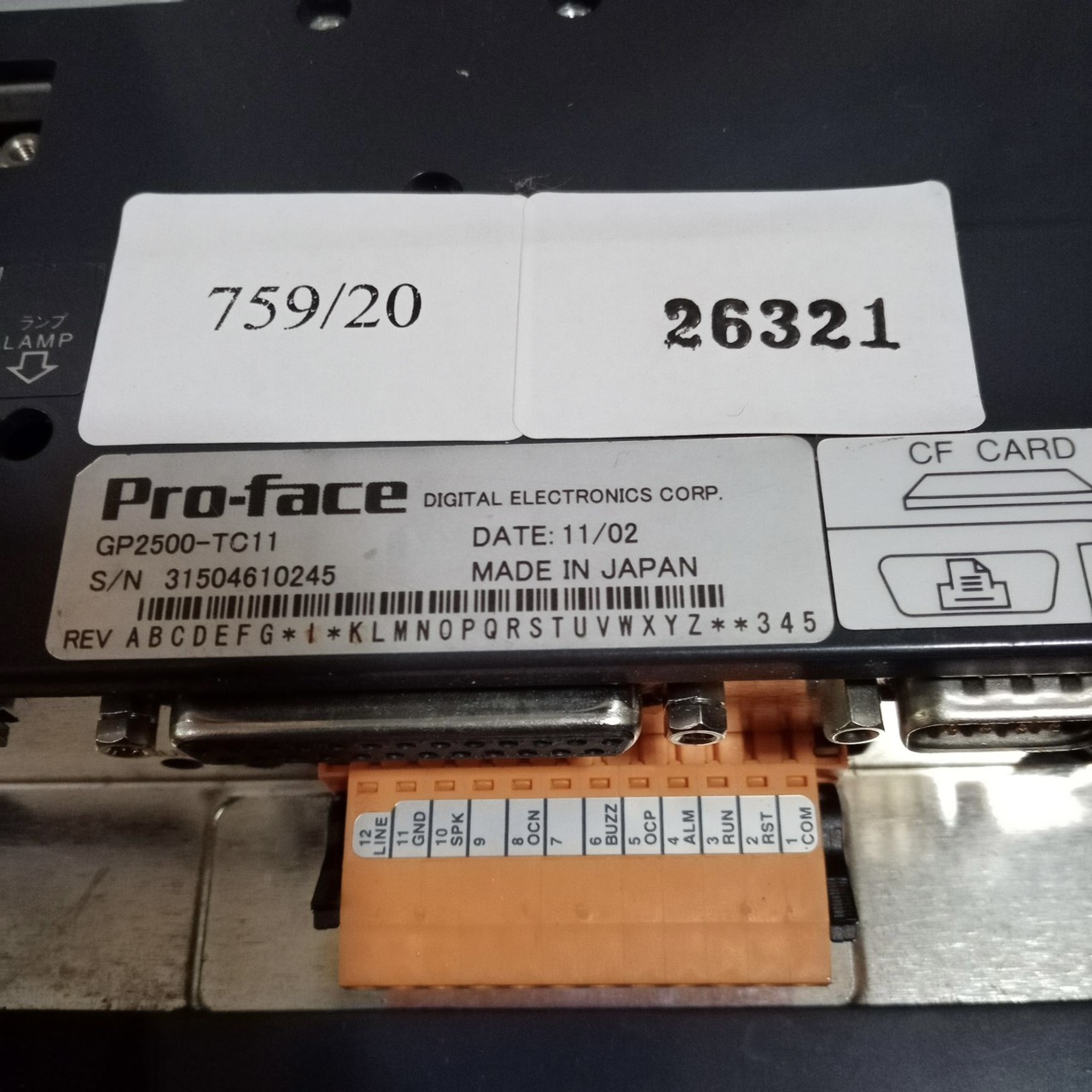 GP2500-TC11 LCD TOUCH SCREEN " PROFACE "