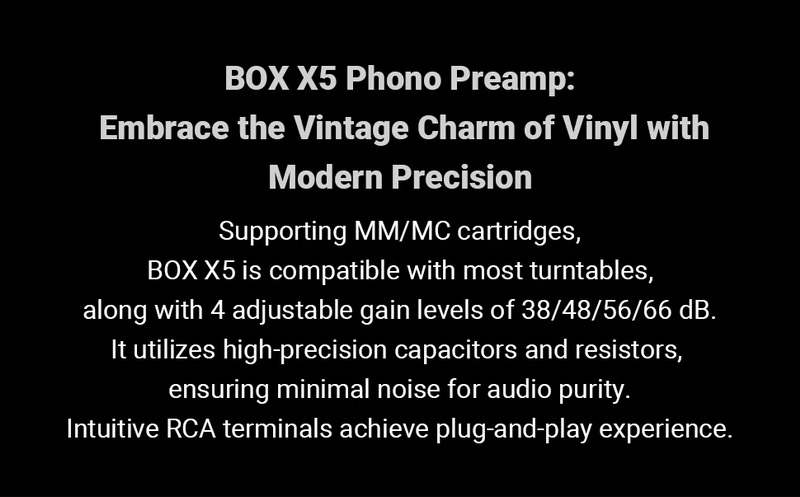 Fosi Audio BoxX5 พรีแอมป์โฟโนสำหรับเครื่องเล่นแผ่นเสียง รองรับ MM และ MC ประกันศูนย์ไทย