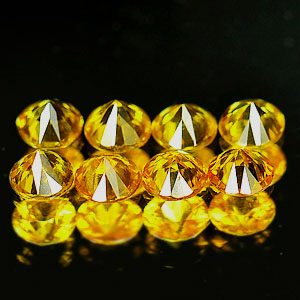 บุษราคัม( Yellow Sapphire) 1.48 กะรัต 8 ชิ้น