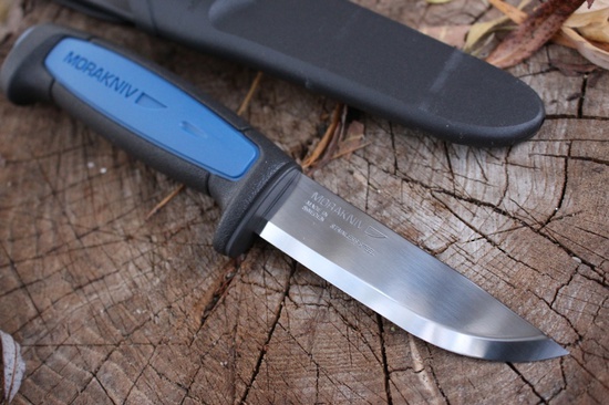มีดใบตาย MoraKniv Pro S Stainless Steel Blade Sweden ด้ามสีฟ้า ของแท้ 100%