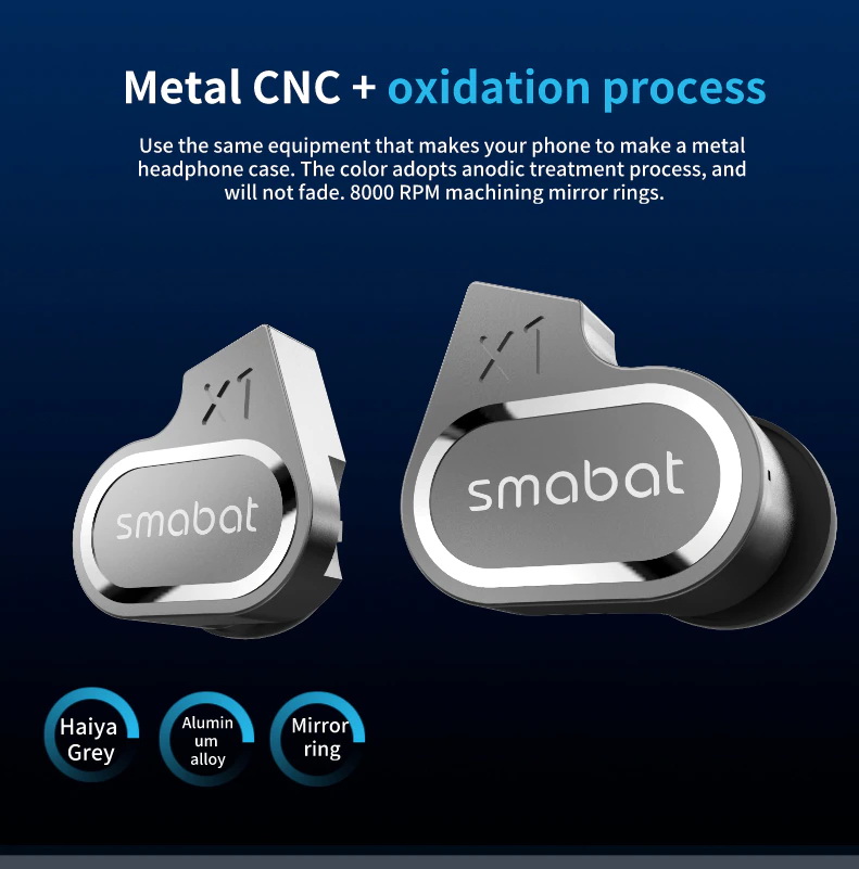 ขาย SMABAT X1 หูฟัง IEMs 2 ไดรเวอร์ 2DD จูนเสียงได้สองแบบ ประกันศูนย์ไทย