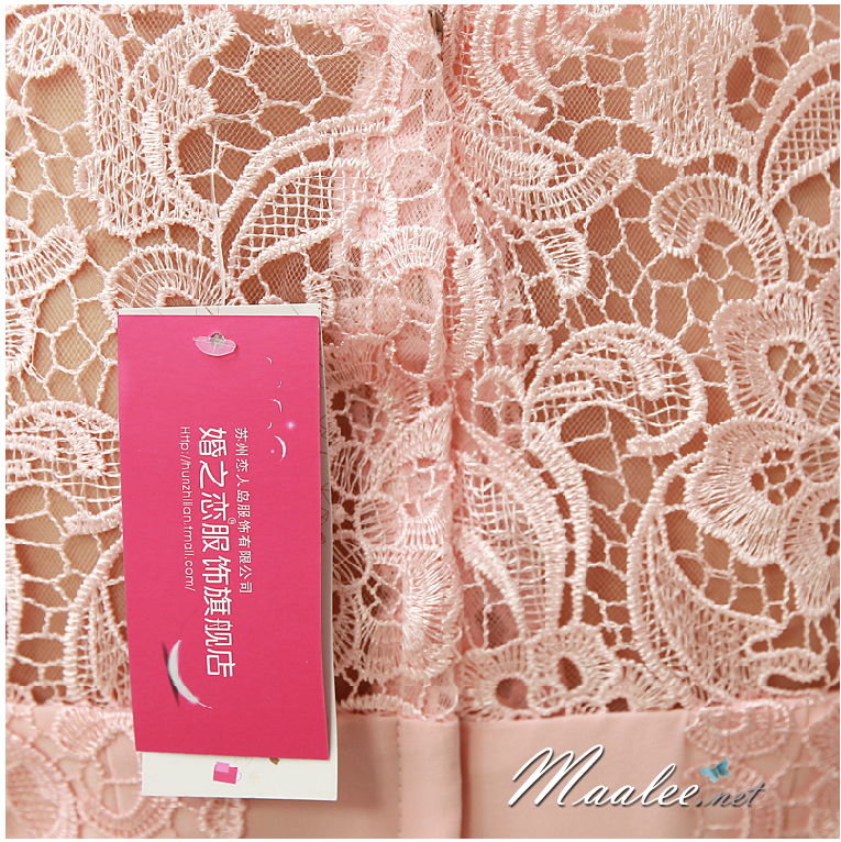 พร้อมเช่า ชุดราตรียาว สี ฟ้าเข้ม แขนสามส่วน แต่งลูกไม้ จับเดรปทรงนาฬิกาทราย (L-3XL)