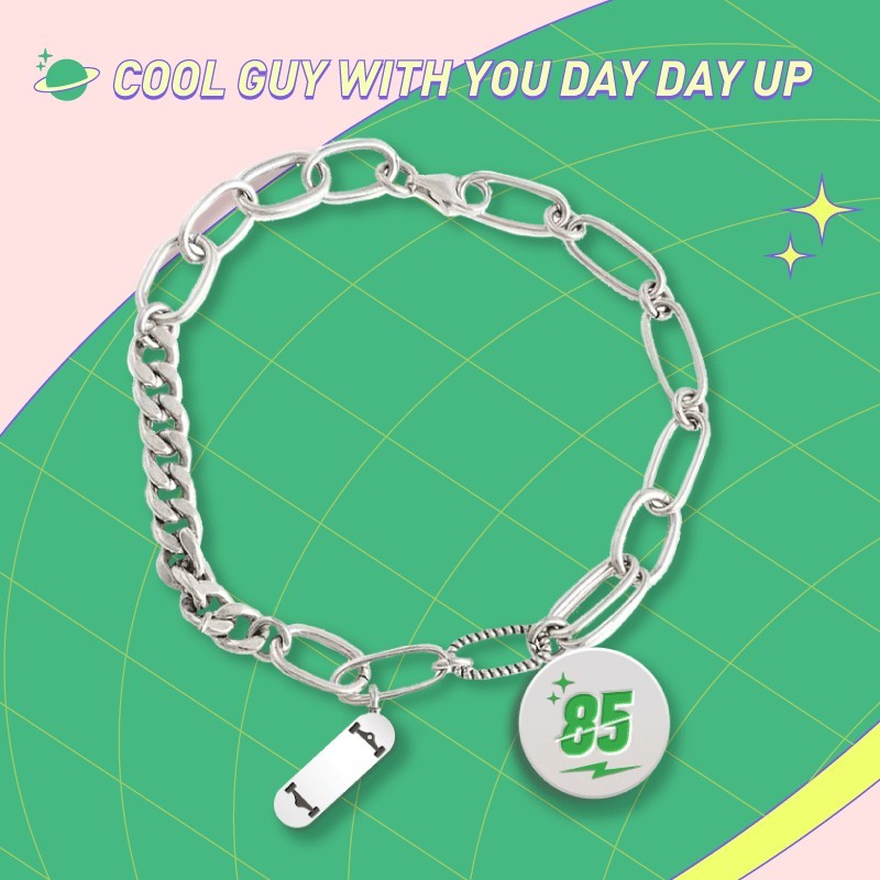 สร้อยข้อมือ หวังอี้ป๋อ Cool Guy 85 ออฟฟิเชียล จากรายการ DayDayUp