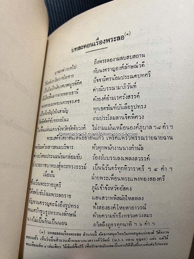 ชุมนุมเรื่องพระลอ (หนังสือดี 100 เล่ม) อนุสรณ์ในงานพระราชทานเพลิงศพ นางพยอม ชวลิตธำรง