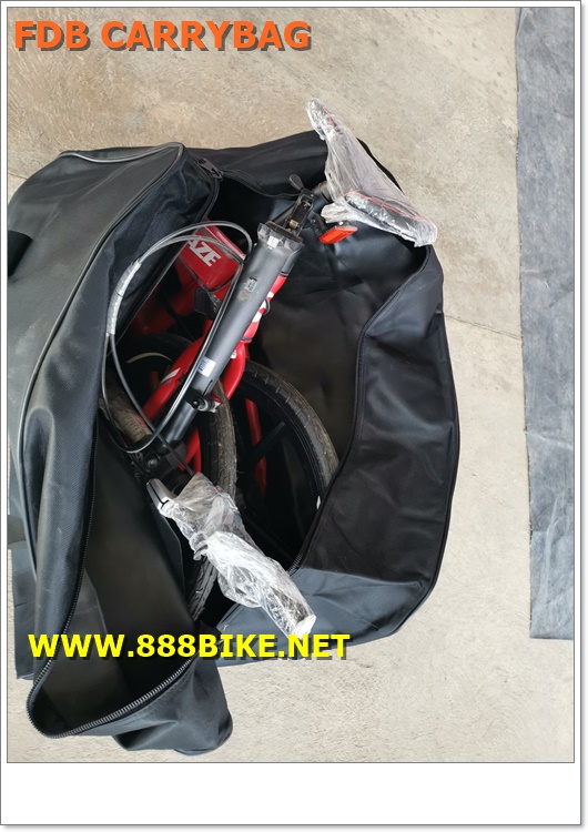 FDB กระเป๋าใส่จักรยานพับได้ สำหรับจักรยาน 16"-20" สีดำ/ส้ม ขนาด 32*65*85 ซม.