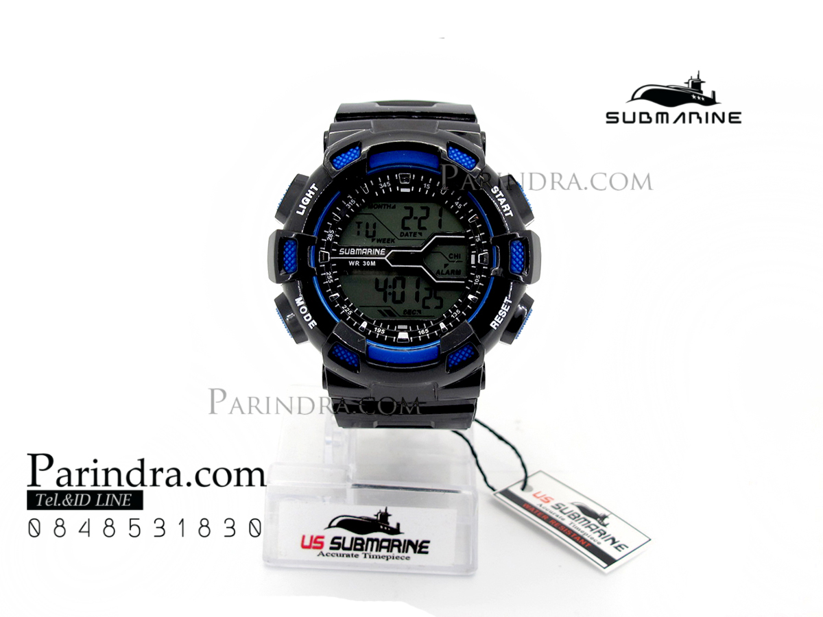 นาฬิกา US submarine รุ่น TP1311M ดำ-น้ำเงิน พื้นเทา