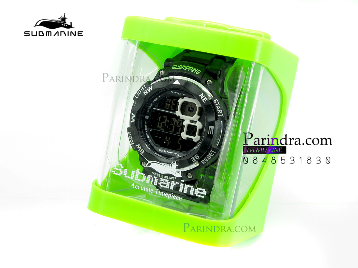 นาฬิกา US submarine TP1333M สีดำล้วน ขอบในขาว