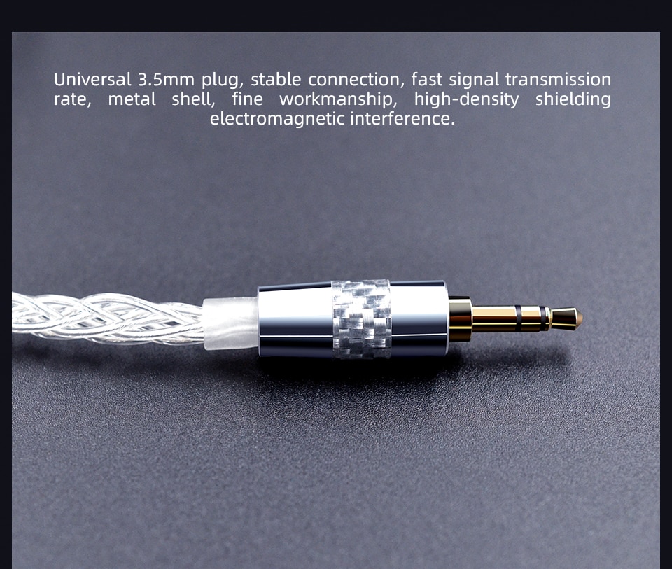 ขาย KZ NEO Silver สายอัพเกรดหูฟัง ทองแดง OFC ชุบเงิน สำหรับหูฟัง KZ ขั้วพินC