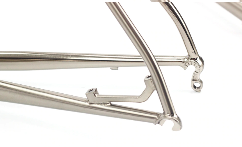 เฟรมเซ็ต เฟรมทัวร์ริ่ง SEABOARD Chromoly 4130 สี Chrome 700C Classic Cyclocross Cr-mo Frameset Disc Brake 4130