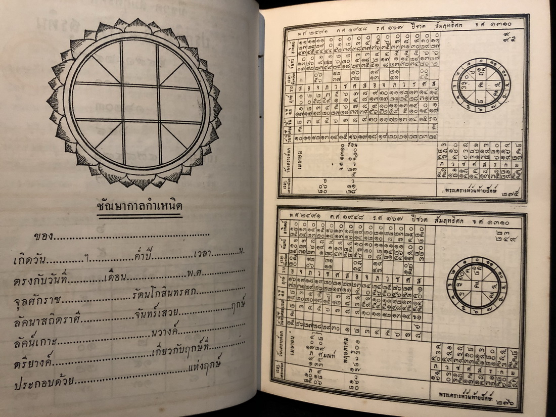 ปฏิทินโหราศาสตร์ไทย แบบจันทรคติ พ.ศ.๒๔๙๑ - ๒๕๐๐ ของ อาจารย์ทองคำ ยิ้มกำภู ( ผู้วางฤกษ์รัฐประหาร )