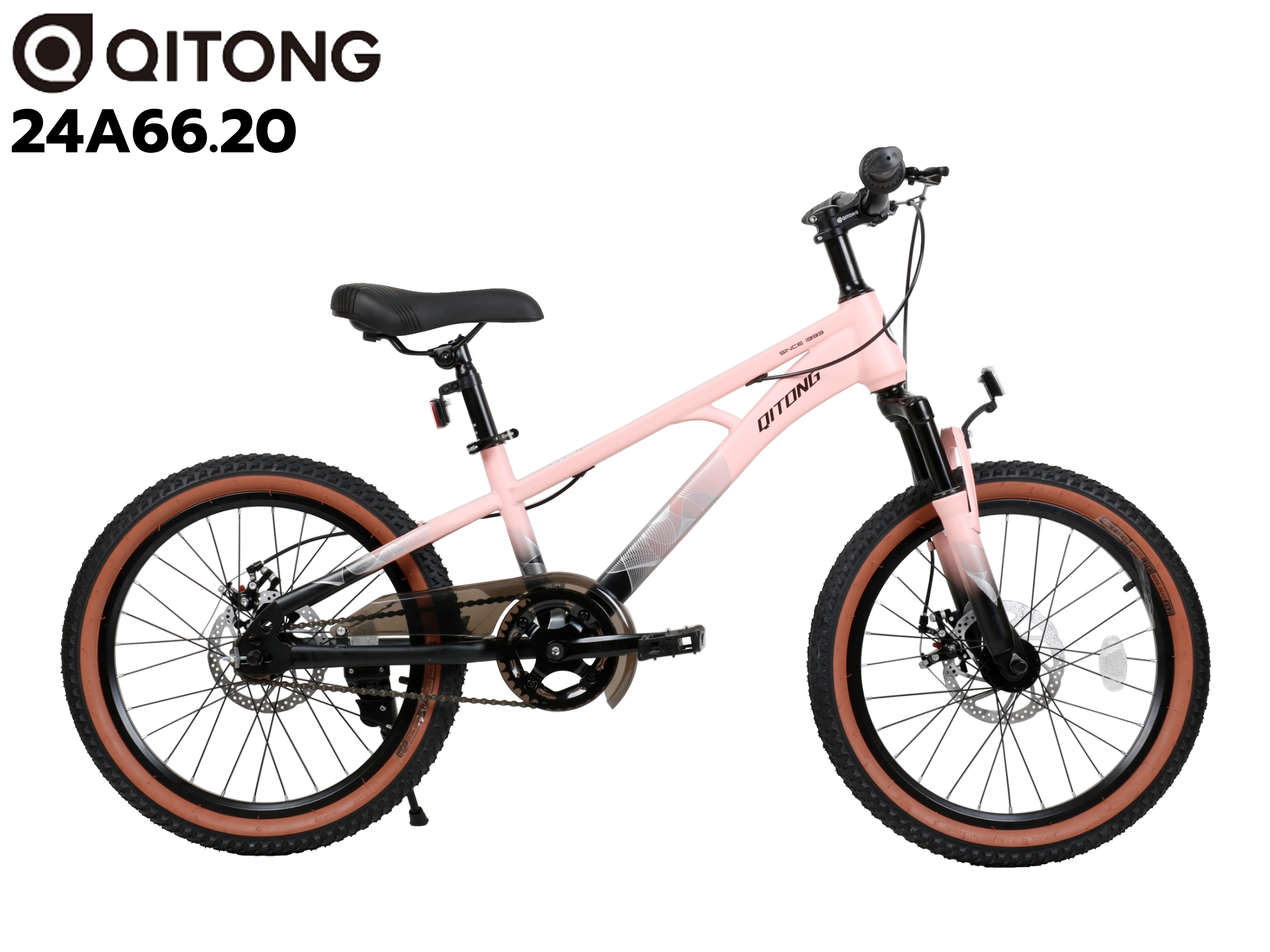 จักรยานเสือภูเขาเด็ก QITONG รุ่น 24A66.20 ล้อ 20นิ้ว ไม่มีเกียร์ เฟรมเหล็ก NEW2024
