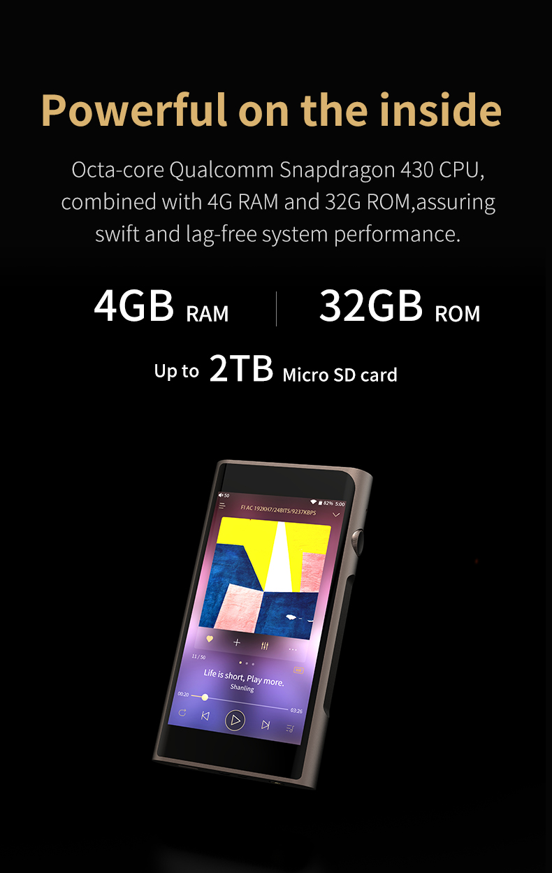 ขาย SHANLING M6 Pro DAP พกพาชิป Dual AK4497EQ รองรับ 32bit/768kHz , Dual Hi-Res