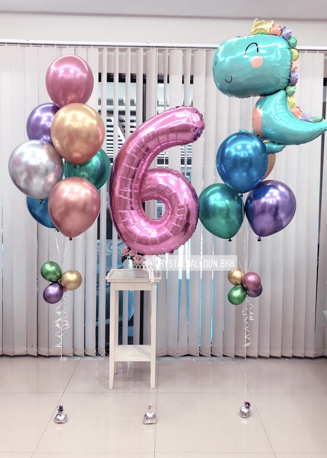 ลูกโป่ง วันเกิดเด็ก ช่อลูกโป่งฟอยล์ไดโนเสาร์ Anagram ช่อ 5 ลูก 1 ช่อ พร้อม ช่อลูกโป่งสีโครเมี่ยม ช่อ 7 ลูก 1 ช่อ พร้อม ฟอยล์ตัวเลข ขนาด 40" 1 ชิ้น พร้อมตกเเต่ง สามารถเปลี่ยนสีลูกโป่ง/เปลี่ยนสี-ฟอยล์ตัวเลข/เปลี่ยนฟอยล์ตกแต่งได้