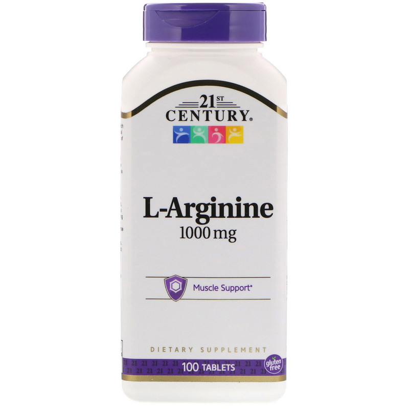 21st Century L-arginine 1000 mg 100 Tablets
