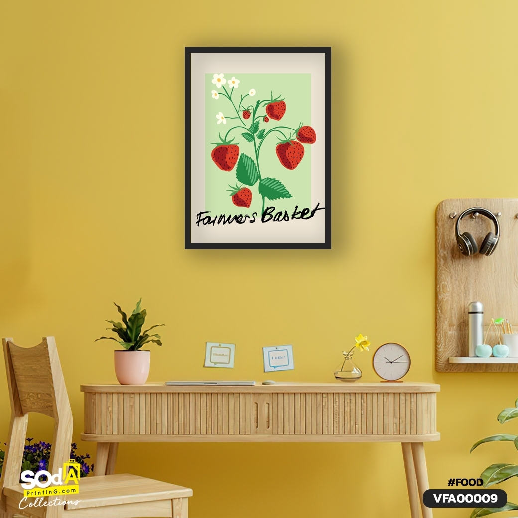 ภาพตกแต่งบ้านสำเร็จรูป Strawberry Flower VFA00009 #SOdAcollection #ภาพตกแต่งบ้านสไตล์อาหาร #อาหาร #FOOD