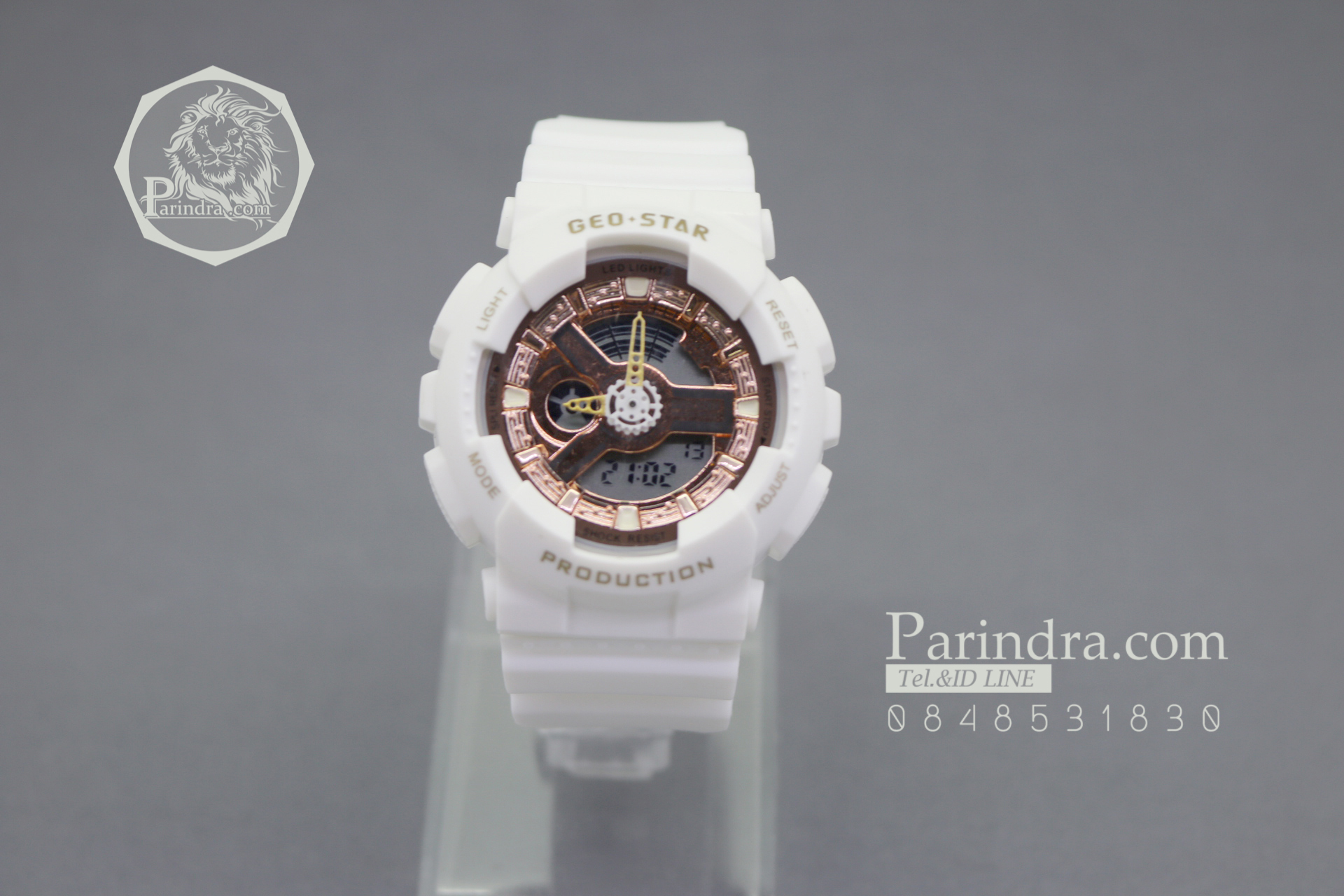 นาฬิกา Geo-star ทำงาน 2 ระบบสีขาว - Pink gold(หน้าY)