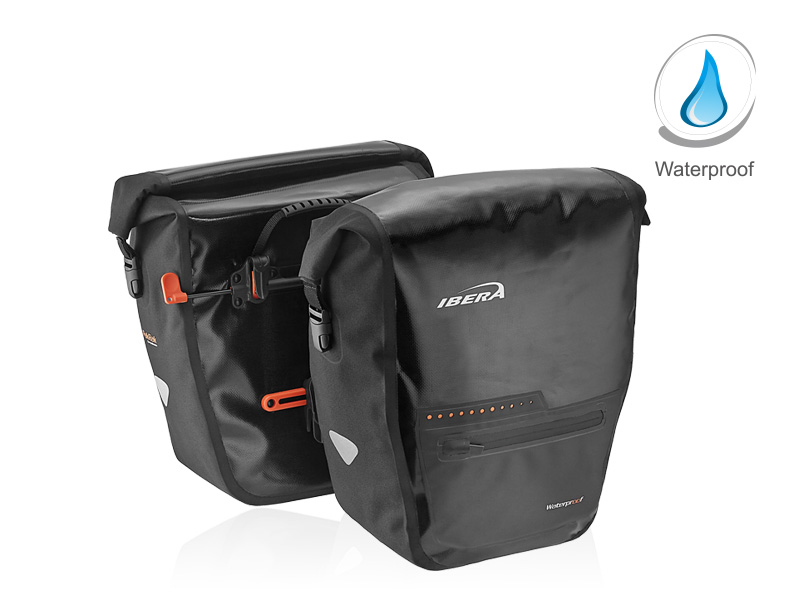 กระเป๋าติดตะแกรงท้าย IBERA PakRak Waterproof Panniers : IB-BA20BLA ( สีดำ ) ขนาด 30ลิตร ขายต่อคู่