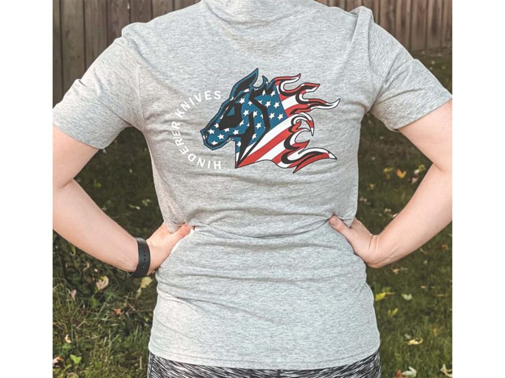 Hinderer Knives T-Shirt Classic Heather Light Grey USA