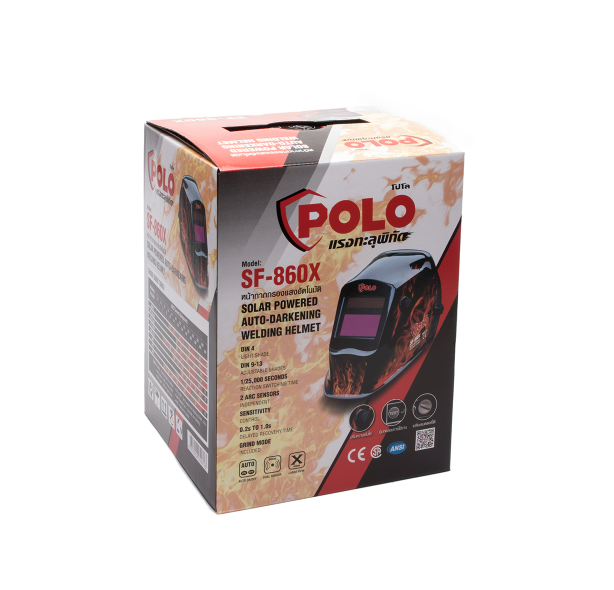 หน้ากากปรับแสงอัตโนมัติ ลายไฟ POLO โปโล รุ่น SF-860X Pn.ADG8600 ##