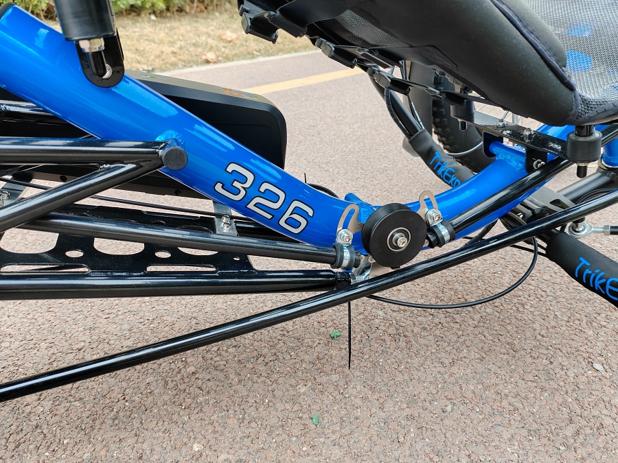 TrikExplor FE-326 Rugged Terrain Fat Tire Recumbent Trike with Bafang 48V 500W Mid-Drive Motor