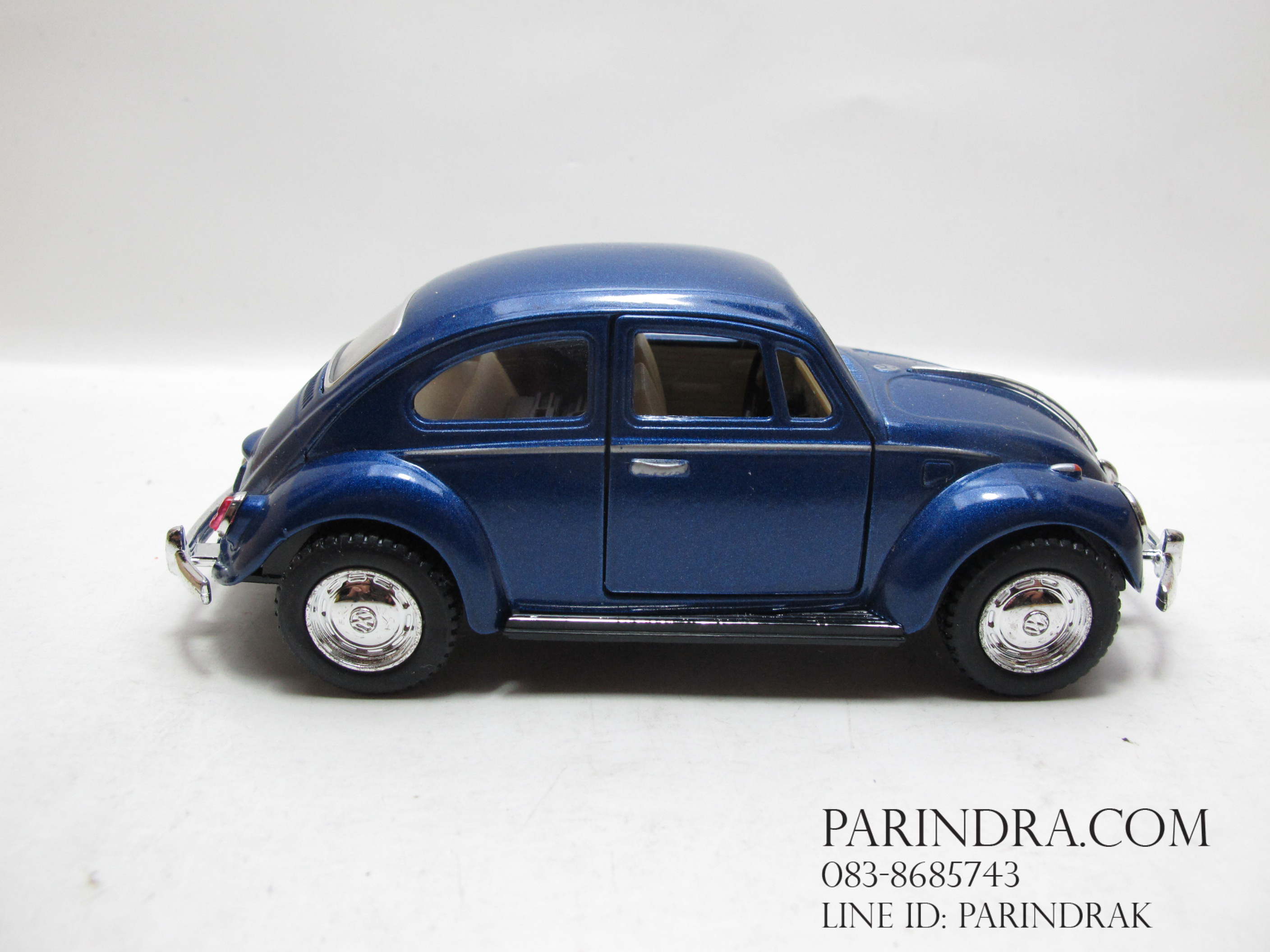 โมเดลรถเหล็กรถเต่า Volkswagen 1967 อัตราส่วน 1:32 สีน้ำเงิน