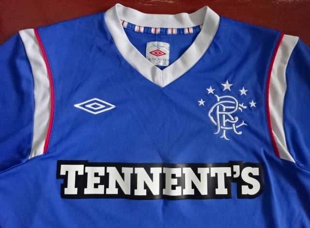 เสื้อฟุตบอล ทีมสโมสรเรนเจอร์ส ชุดเหย้า 2011/12 S-Size / RANGERS Football Shirt Home Kit 2011/12 Jersey S-Size