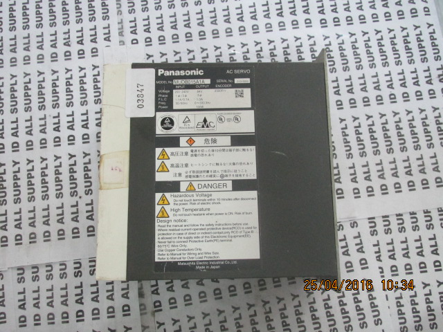 SERVO DRIVE “ PANASONIC ” รุ่น MUDB015A1A