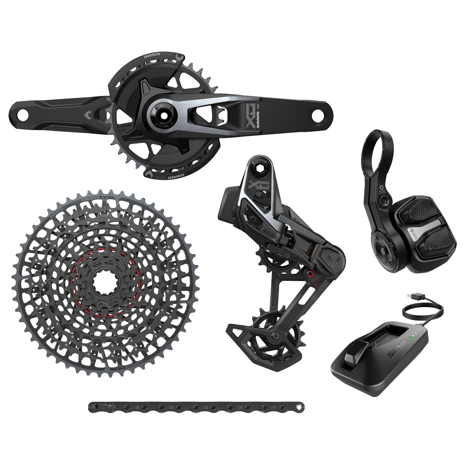 SRAM X0 Eagle AXS ชุดเกียร์เสือภูเขา ไร้สาย 100% 12 Speed