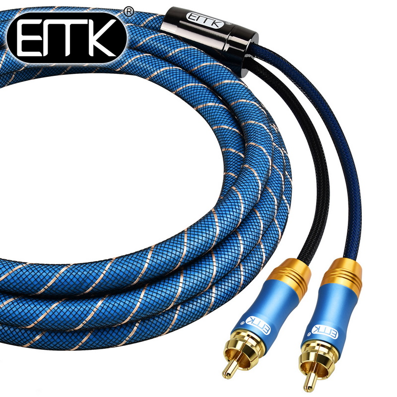 ERTK DualRCAtoDualRCA สาย RCA 2หัว เป็น สาย RCA 2 หัว สำหรับ ทีวี เครื่องเสียง VCD DVD CD เกรด Hi-Fi