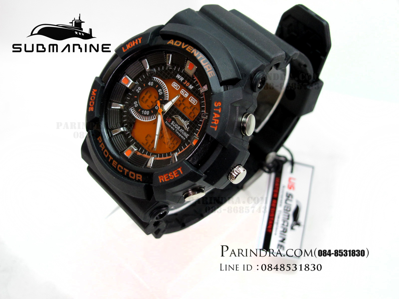 US submarine Protector รุ่น TP3147M สีดำตัดส้ม